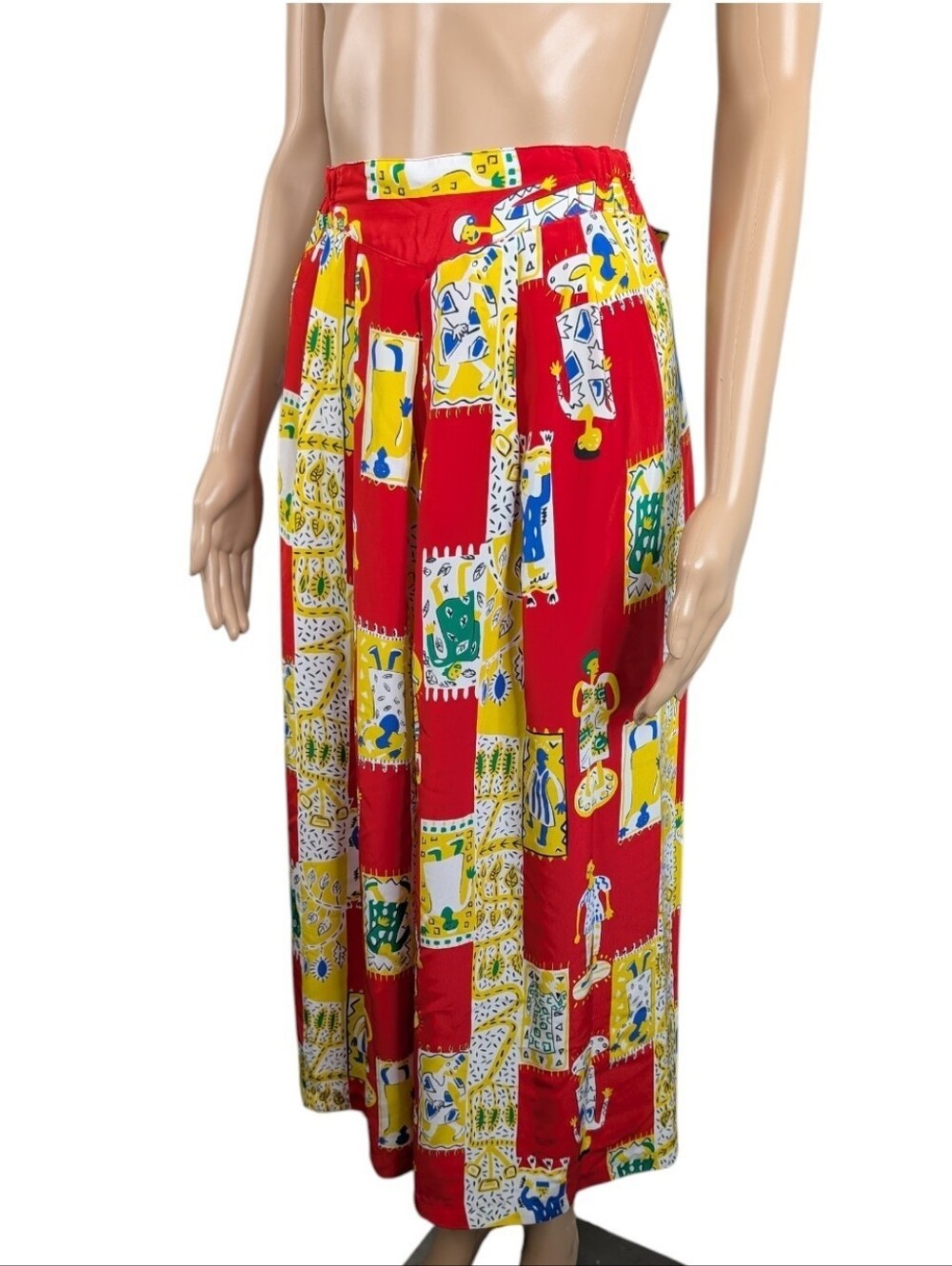 Diane von Furstenberg Vintage Abstract Maxi Skirt 12 - Picture 4 of 8